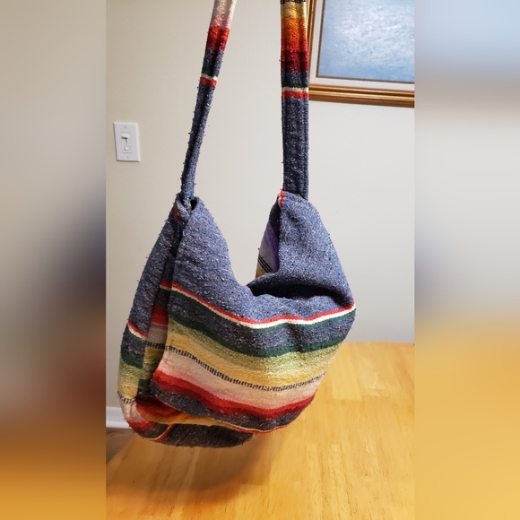 1970 Vintage Cotton Boho Tribal  Bag - Picture 2 of 8
